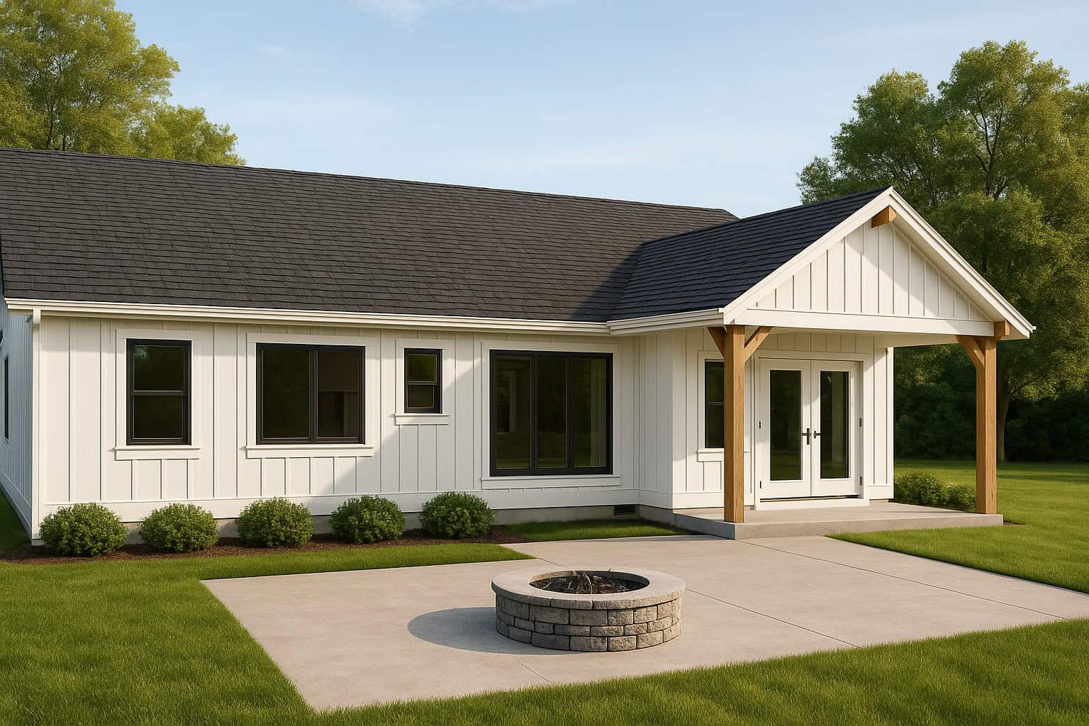 Rear View of this 3-Bedroom,1600 Sq Ft Plan -162-1149