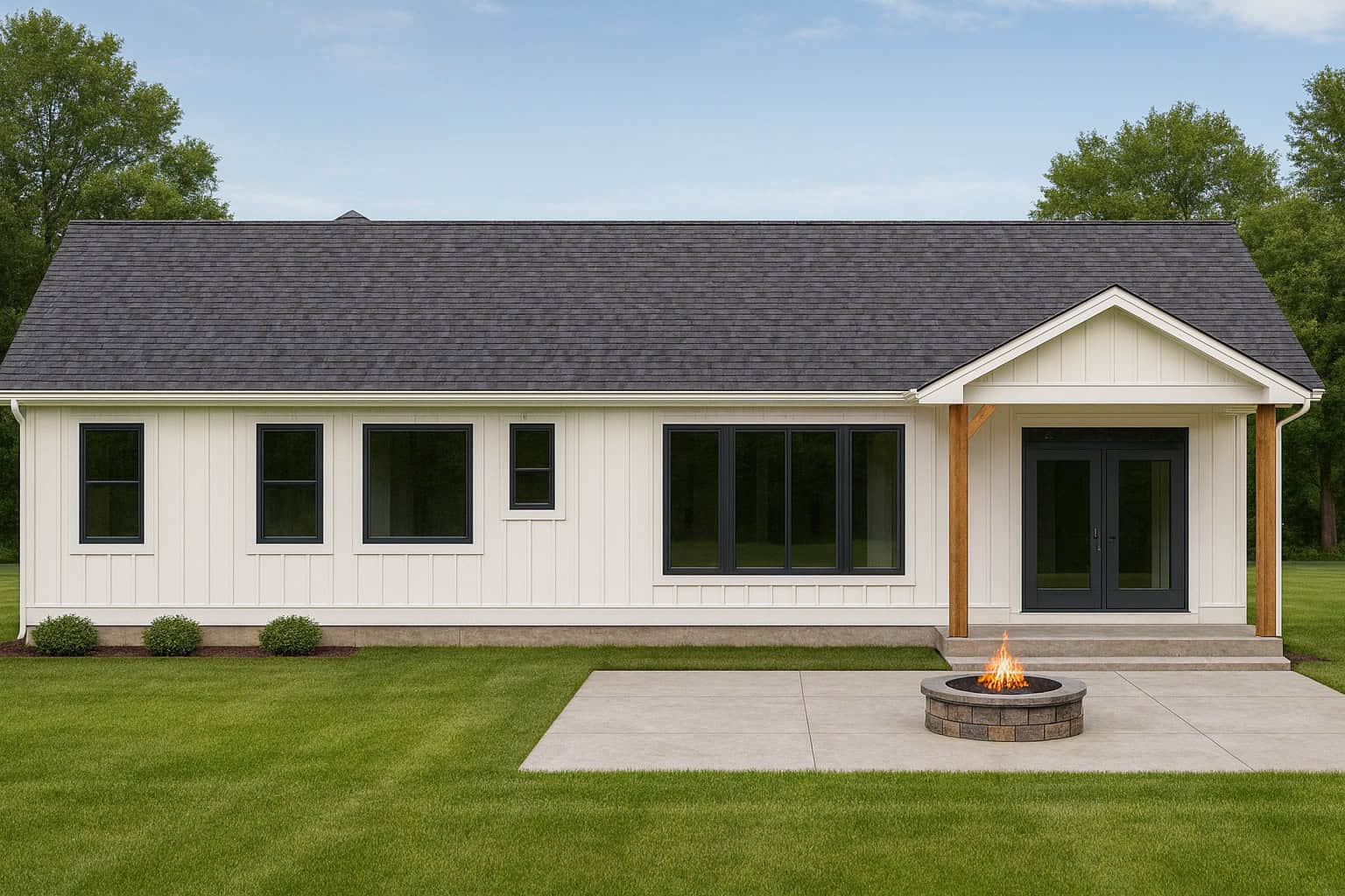 Rear View of this 3-Bedroom,1600 Sq Ft Plan -162-1149