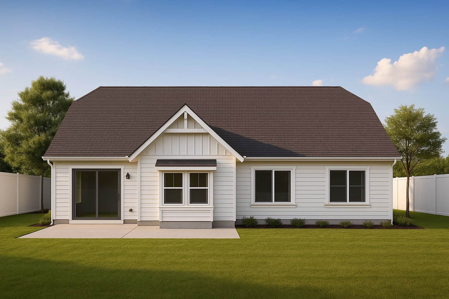 Rear View of this 3-Bedroom,1647 Sq Ft Plan -162-1151