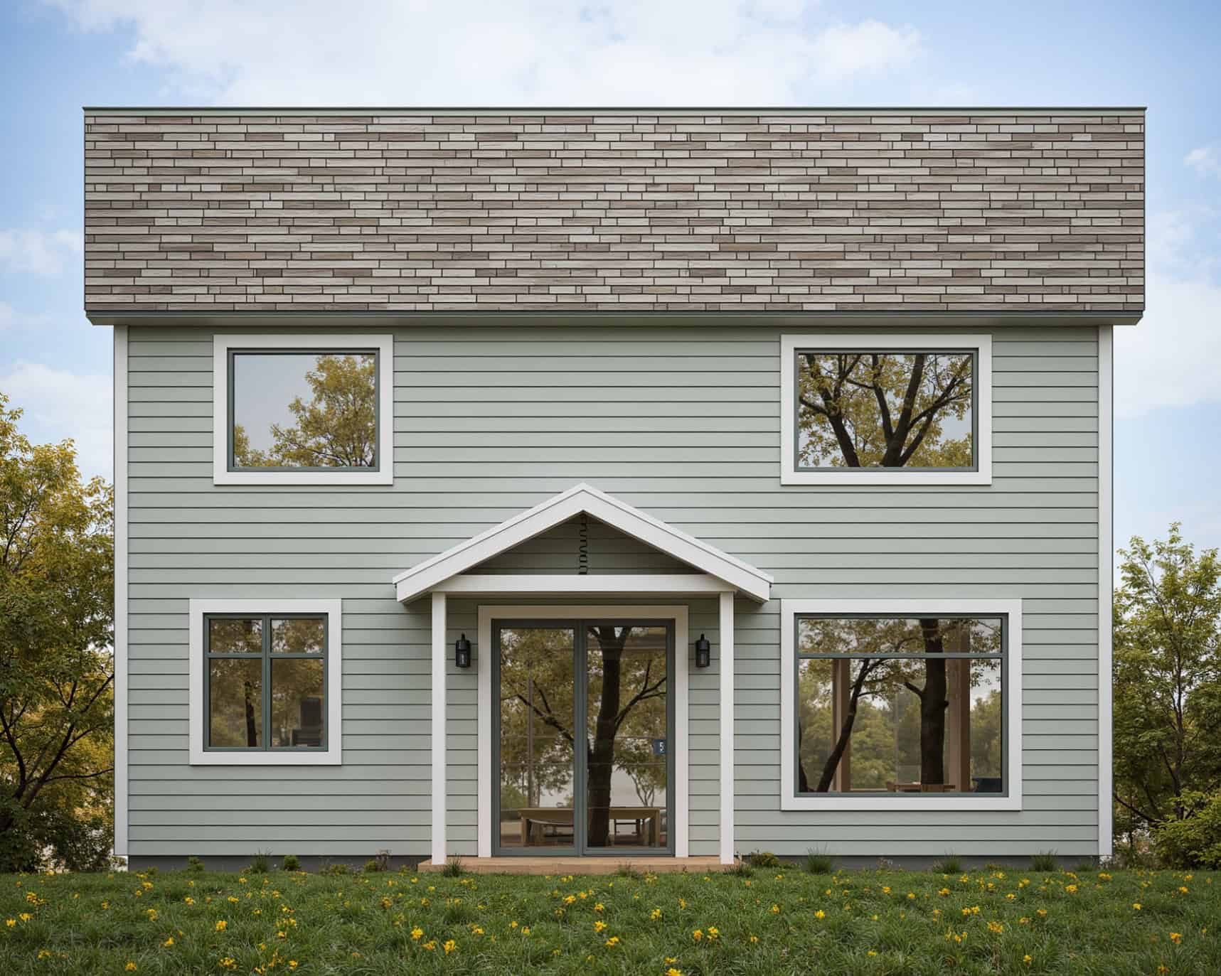 Rear View of this 4-Bedroom,1791 Sq Ft Plan -162-1158