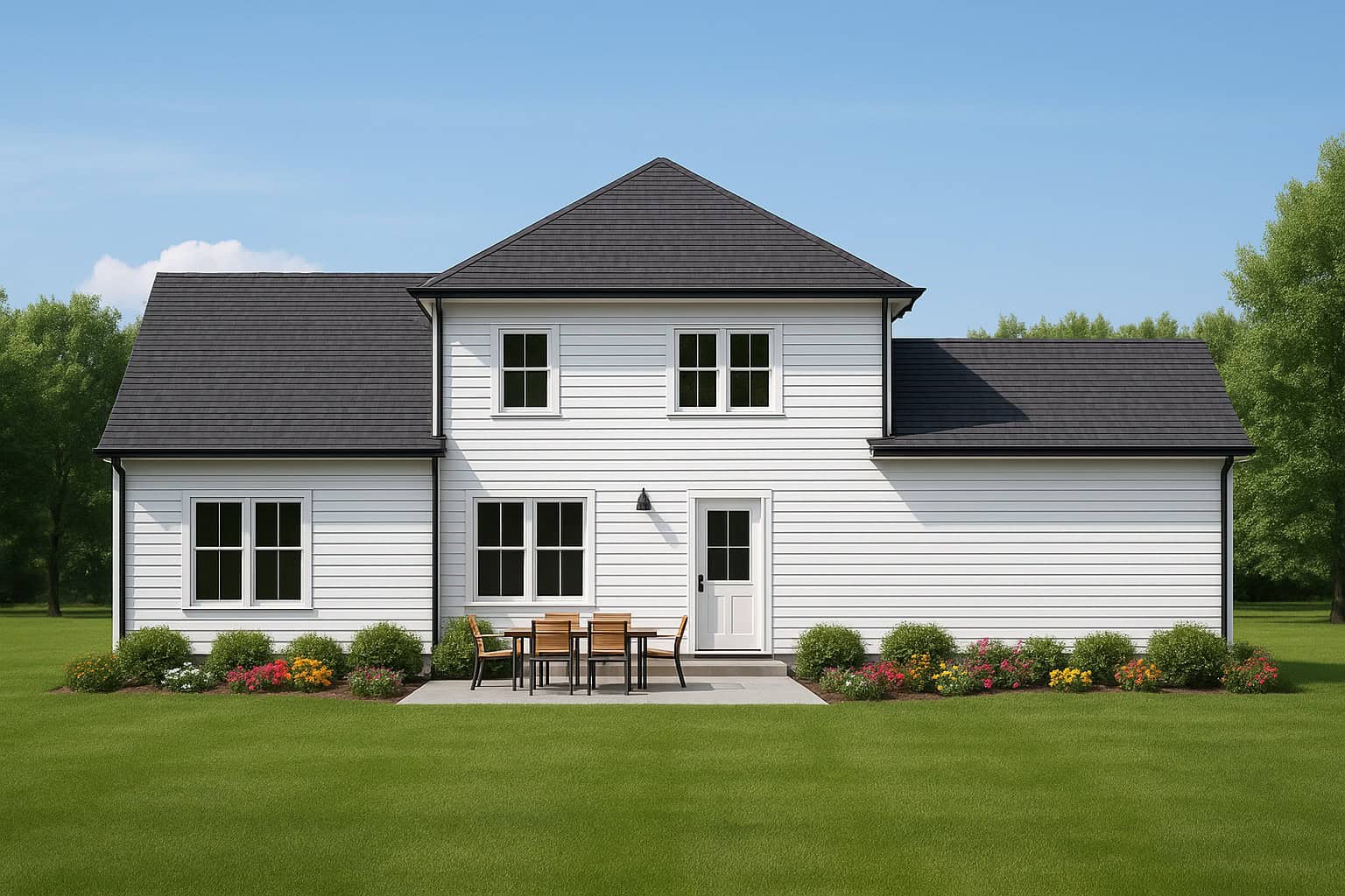 Rear View of this 3-Bedroom,1829 Sq Ft Plan -162-1161