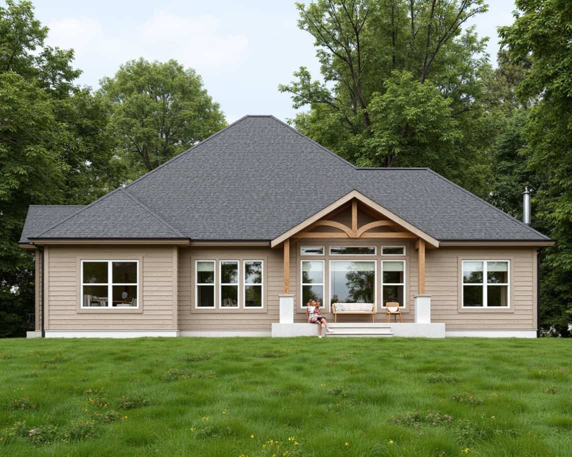Rear View of this 5-Bedroom,3694 Sq Ft Plan -162-1162