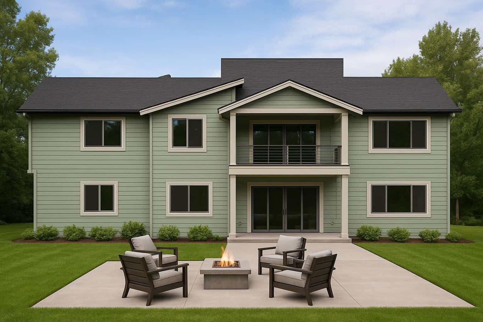 Rear View of this 6-Bedroom,3766 Sq Ft Plan -162-1165