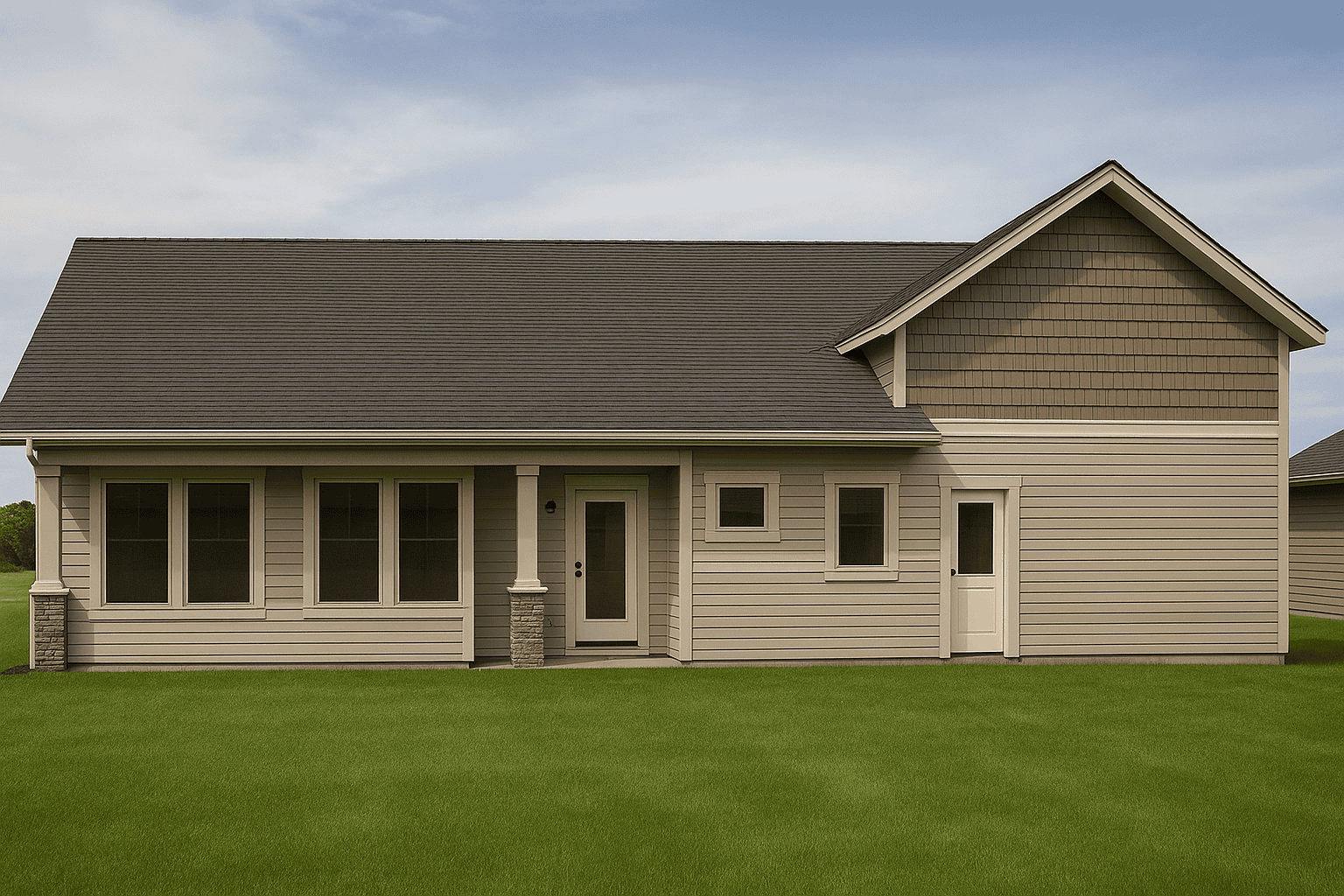 Rear View of this 3-Bedroom,1980 Sq Ft Plan -162-1169