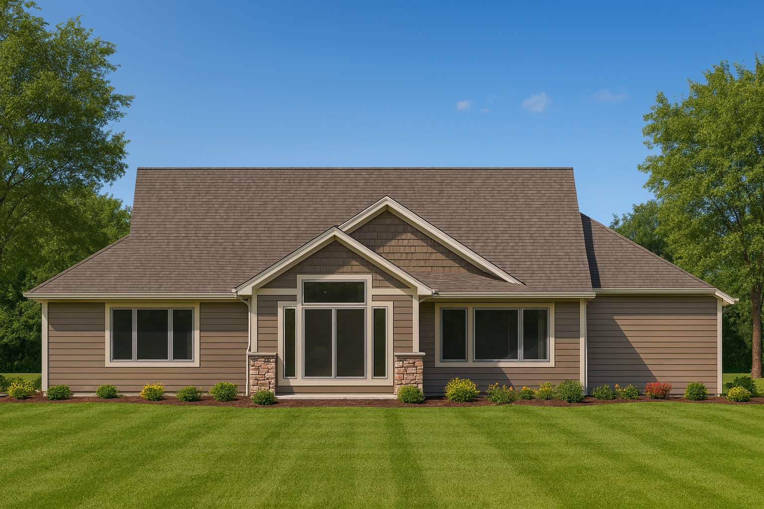Rear View of this 3-Bedroom,2221 Sq Ft Plan -162-1173