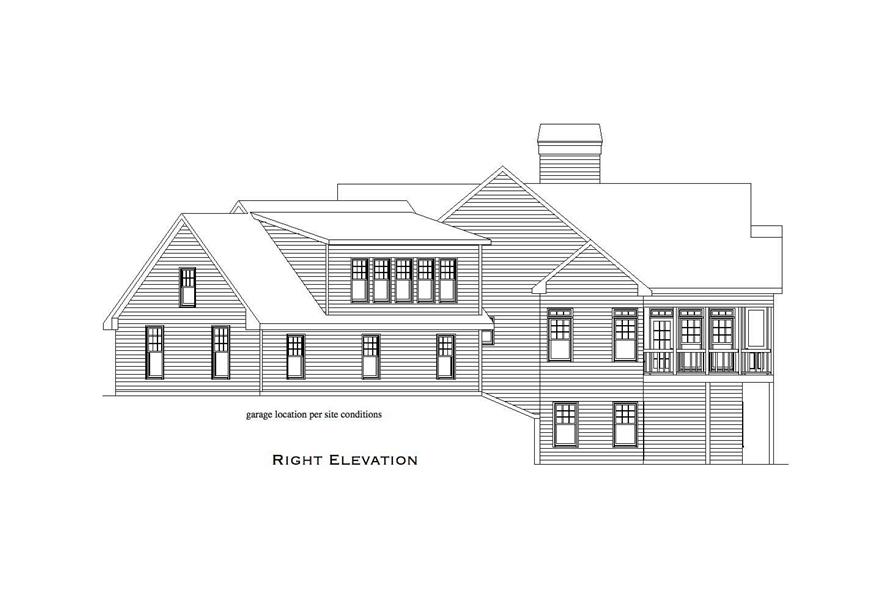 Home Plan Right Elevation