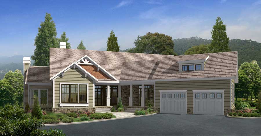 Front View of this 4-Bedroom, 3171 Sq Ft Plan - 163-1021