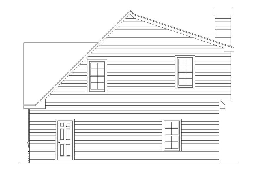 Home Plan Right Elevation of this 1-Bedroom,906 Sq Ft Plan -163-1041