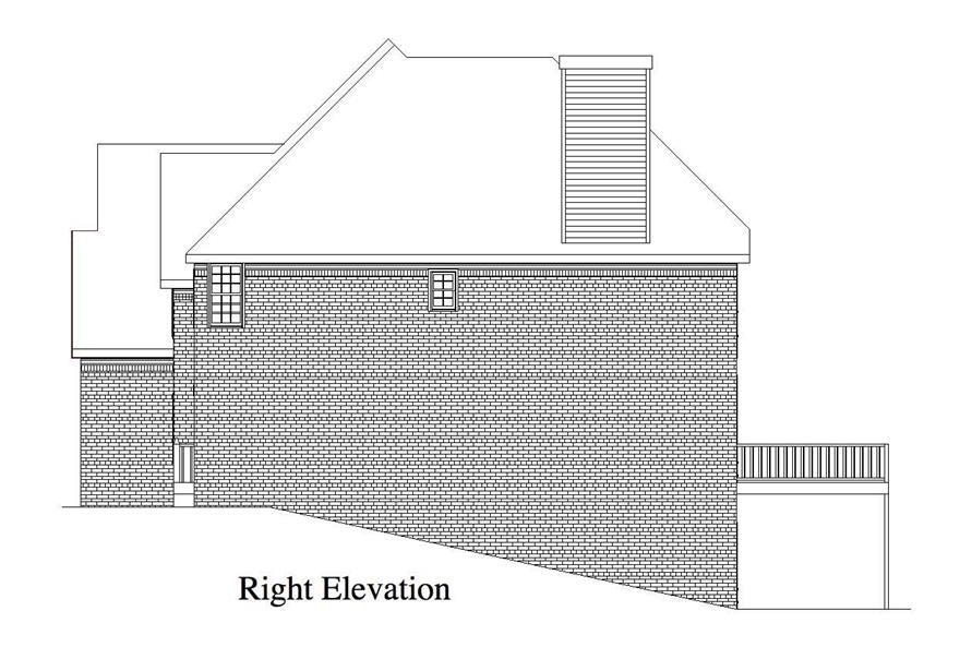 Home Plan Right Elevation of this 5-Bedroom,3920 Sq Ft Plan -163-1046