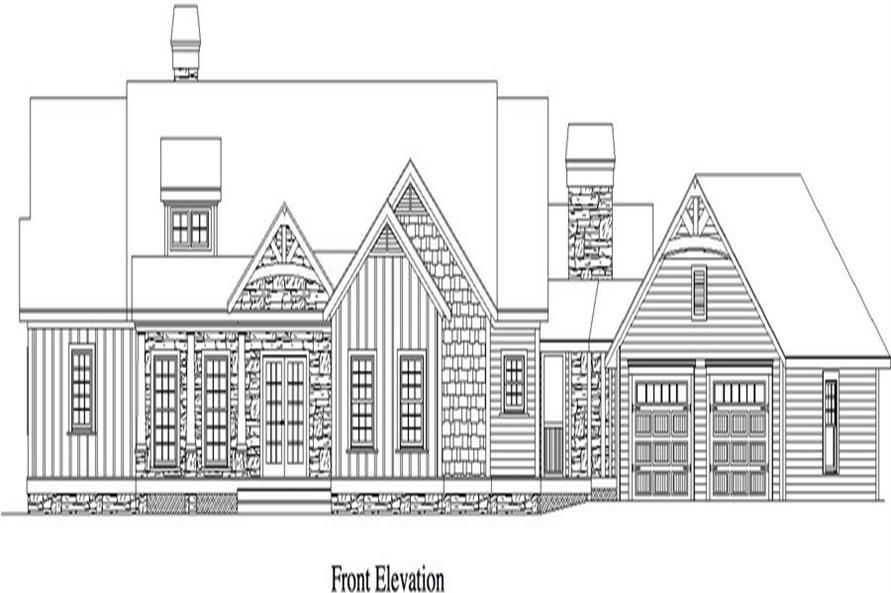 163-1048: Home Plan Front Elevation
