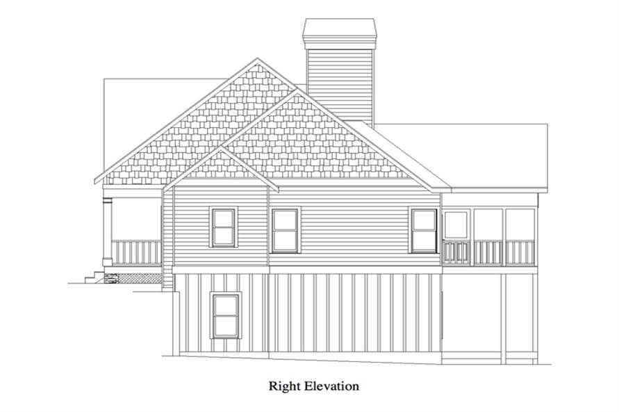 163-1058: Home Plan Right Elevation