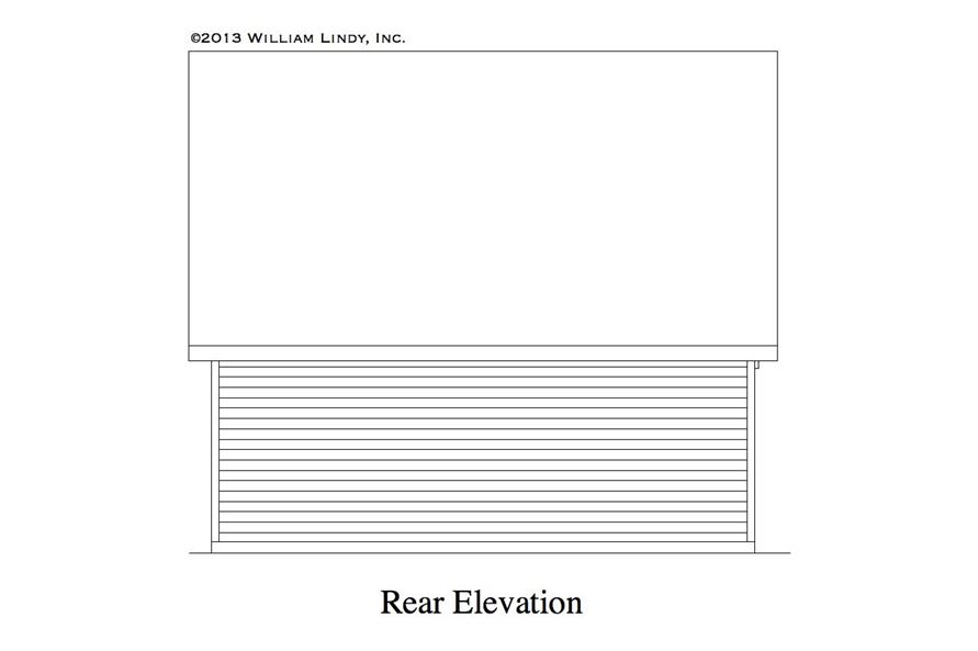 163-1059: Home Plan Rear Elevation