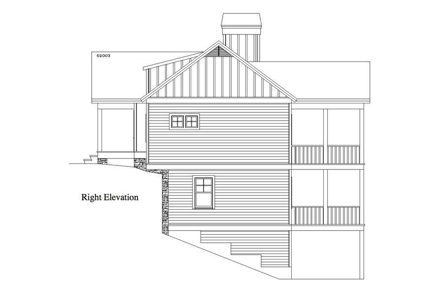 Home Plan Right Elevation of this 1-Bedroom,1228 Sq Ft Plan -163-1060