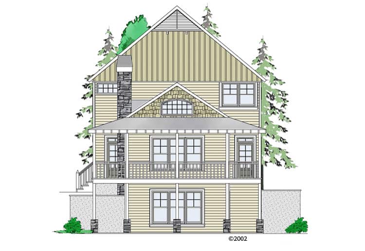 Home Plan Front Elevation of this 4-Bedroom,2284 Sq Ft Plan -163-1061