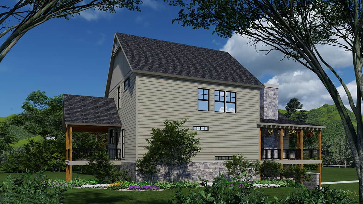 Side View of this 4-Bedroom,2284 Sq Ft Plan -163-1061