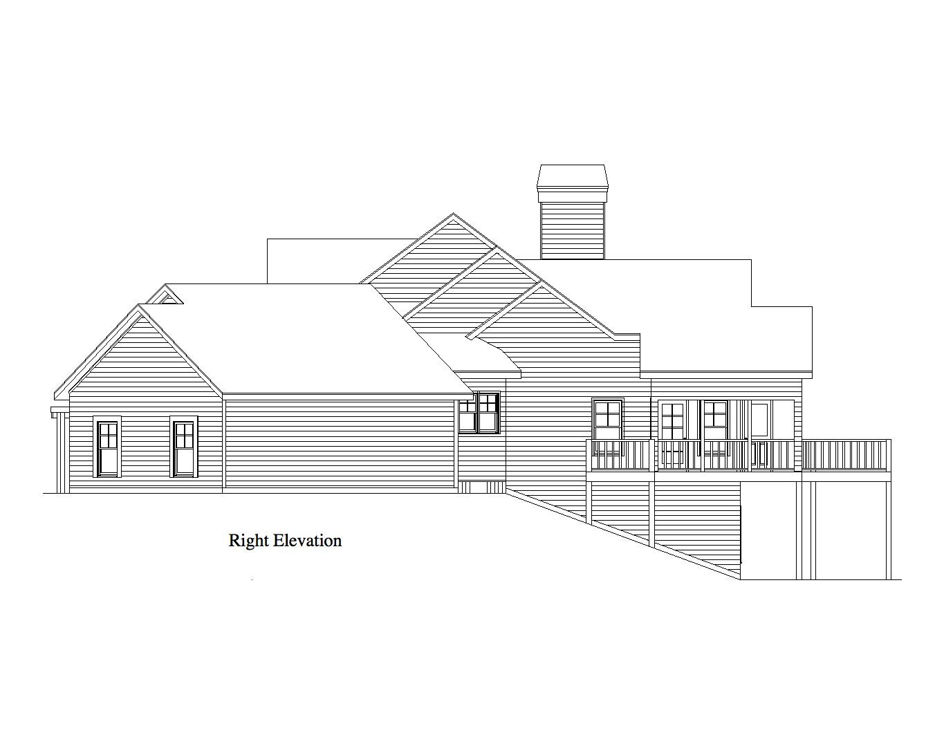 Home Plan Right Elevation of this 1-Bedroom,1832 Sq Ft Plan -163-1068