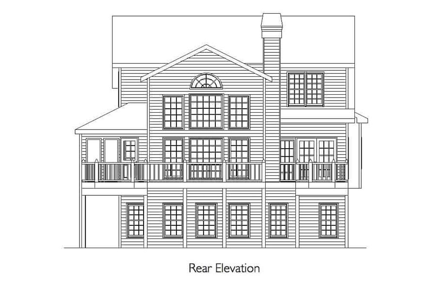 Home Plan Rear Elevation of this 3-Bedroom,1862 Sq Ft Plan -163-1078