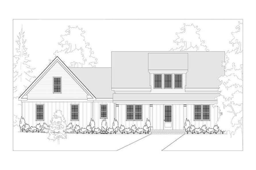 163-1087: Home Plan Front Elevation