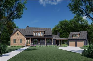 4-Bedroom, 3205 Sq Ft Farmhouse House Plan - 163-1089 - Front Exterior