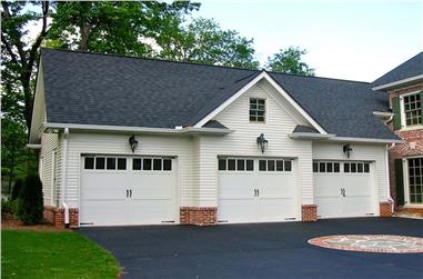 1-Bedroom, 760 Sq Ft Garage w/Apartments Home Plan - 163-1097 - Main Exterior