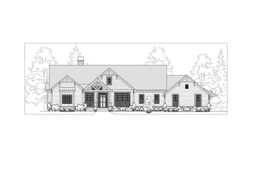 163-1099: Home Plan Front Elevation