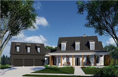 3-Bedroom, 2715 Sq Ft Cape Cod House Plan - 163-1105 - Front Exterior