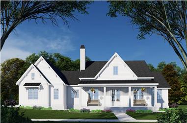 3-Bedroom, 2180 Sq Ft Modern Farmhouse House Plan - 163-1115 - Front Exterior