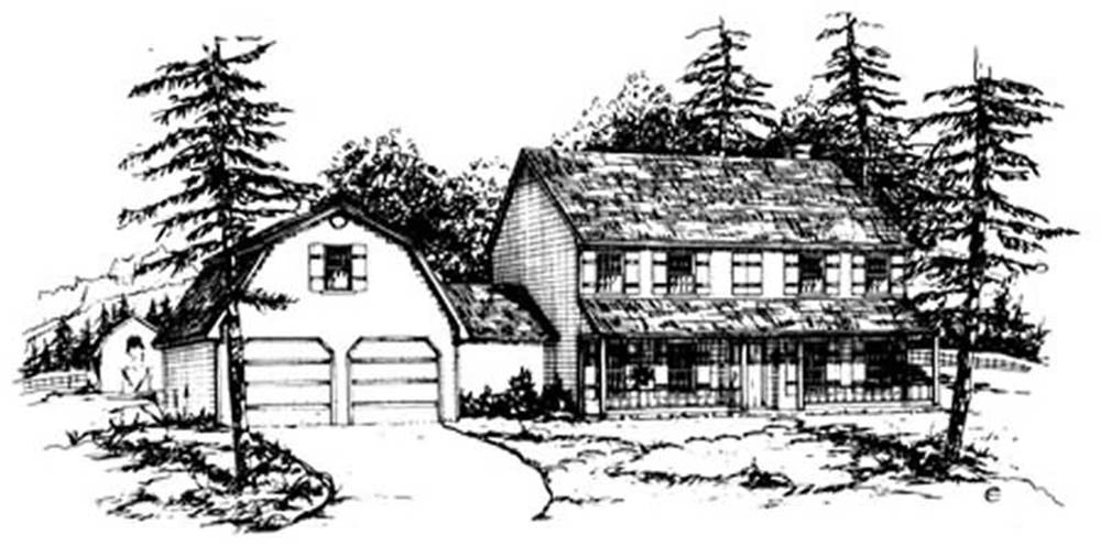 Front View of this house plan
