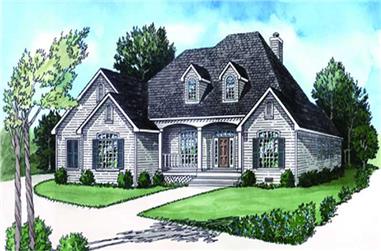 4-Bedroom, 2428 Sq Ft Country Home Plan - 164-1005 - Main Exterior