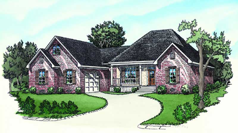 Color Rendering of this house plan