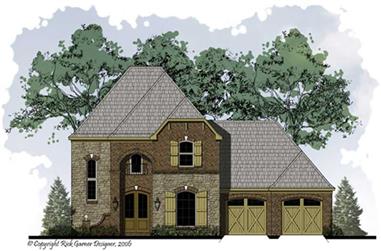 3-Bedroom, 1786 Sq Ft French House Plan - 164-1012 - Front Exterior