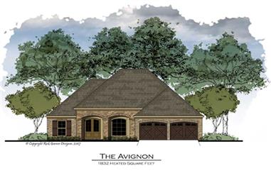3-Bedroom, 1892 Sq Ft French House Plan - 164-1028 - Front Exterior