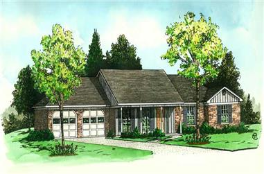 3-Bedroom, 1271 Sq Ft Country House Plan - 164-1039 - Front Exterior