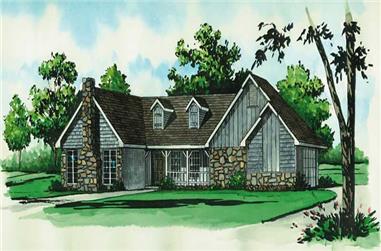 2-Bedroom, 1144 Sq Ft Country House Plan - 164-1041 - Front Exterior