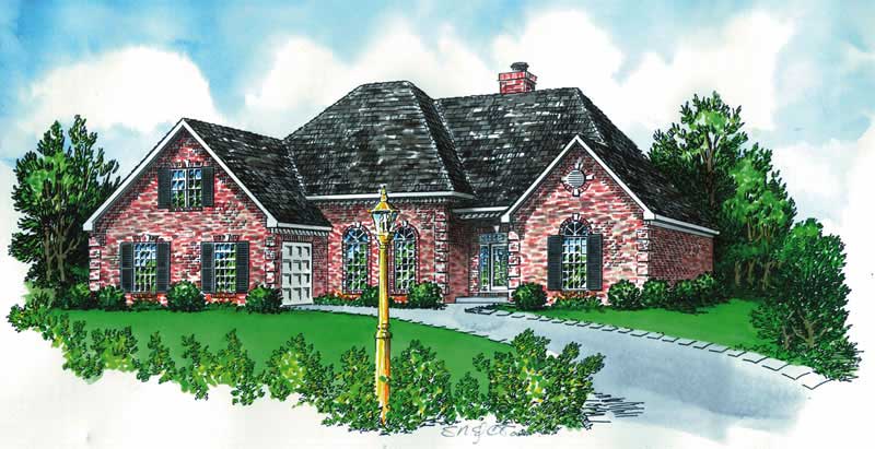 French Homeplans front elevation.