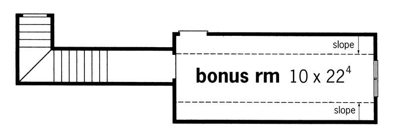 Floor Plan Bonus Room of European Plan #164-1067