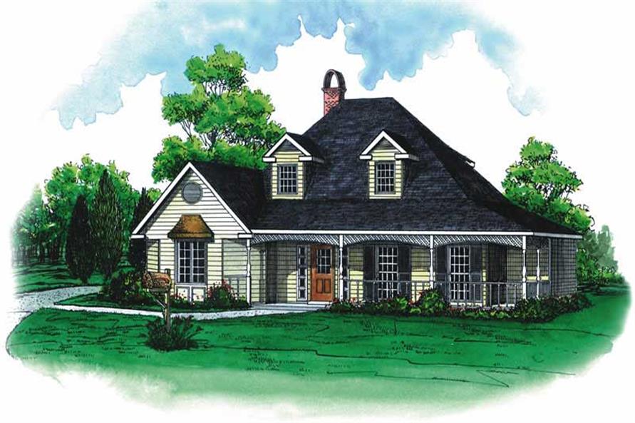 Country Home Plans front elevation.