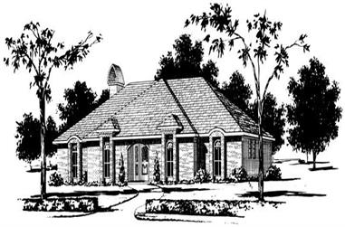 4-Bedroom, 2214 Sq Ft Country House Plan - 164-1074 - Front Exterior