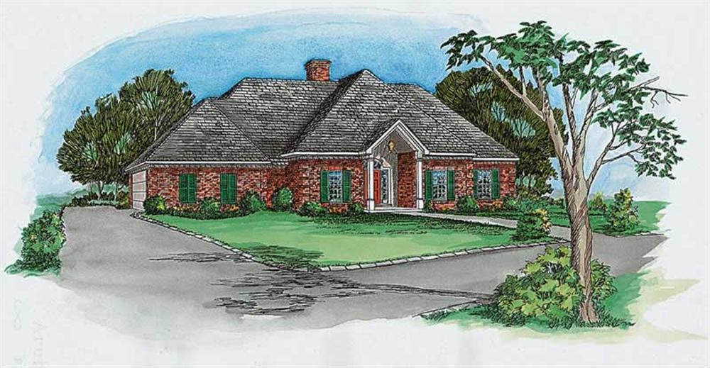 Home Plans color rendering.