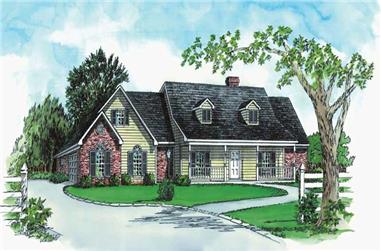 3-Bedroom, 1884 Sq Ft Country House Plan - 164-1094 - Front Exterior