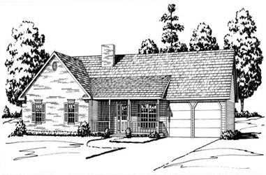 3-Bedroom, 1948 Sq Ft Country House Plan - 164-1099 - Front Exterior