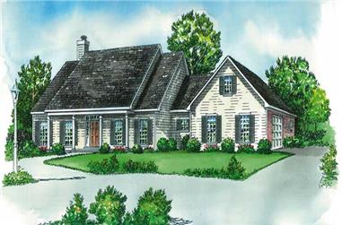 3-Bedroom, 2264 Sq Ft Country House Plan - 164-1105 - Front Exterior