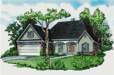 3-Bedroom, 1856 Sq Ft Country House Plan - 164-1106 - Front Exterior
