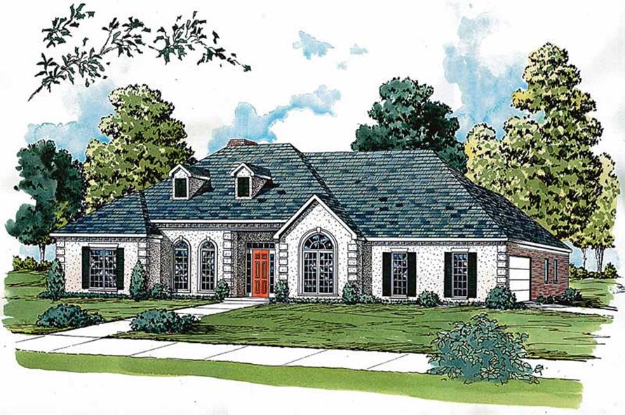 4-Bedroom, 2727 Sq Ft Country House Plan - 164-1121 - Front Exterior