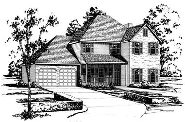 4-Bedroom, 2736 Sq Ft Country House Plan - 164-1161 - Front Exterior