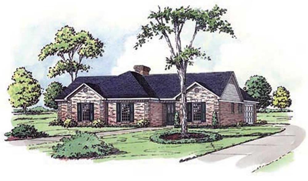 Main image for country home plans # 1808