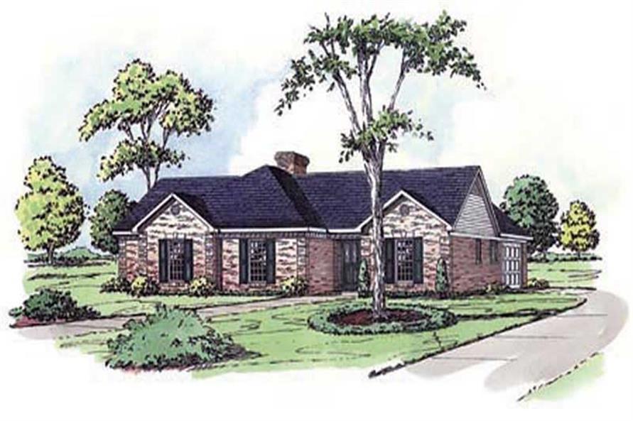 3-Bedroom, 1878 Sq Ft Country House Plan - 164-1164 - Front Exterior