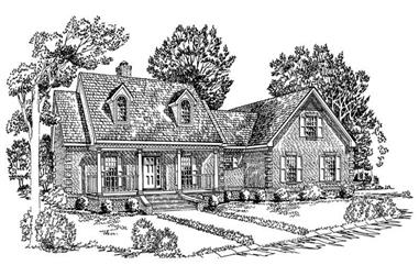3-Bedroom, 1785 Sq Ft Country House Plan - 164-1181 - Front Exterior