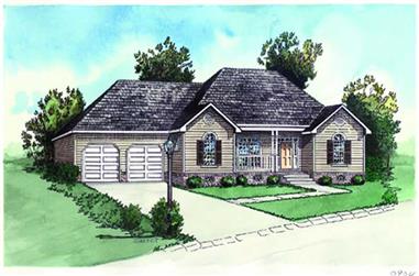 2-Bedroom, 987 Sq Ft Country House Plan - 164-1191 - Front Exterior