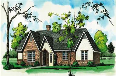 3-Bedroom, 1494 Sq Ft Country House Plan - 164-1194 - Front Exterior